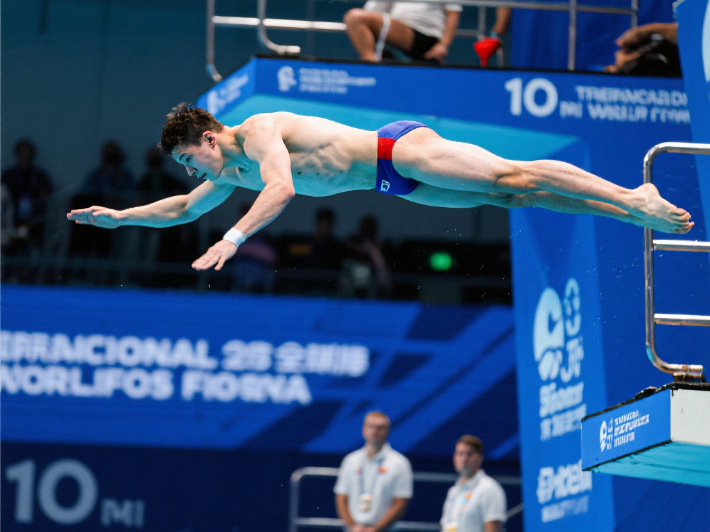跳水世界杯总决赛:男子10米台激烈角逐淘汰赛 在国际跳水赛事中,每一场比赛都充满了紧张